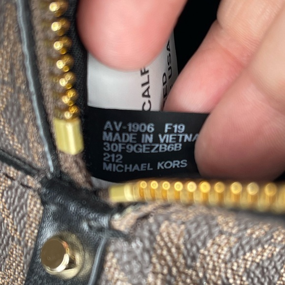 Michael Kors Rhea Studded Leopard Print Calf Hair Backpack - Picture 12 of 16